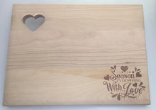 Load image into Gallery viewer, Wood Cutting Board with Heart Cutout