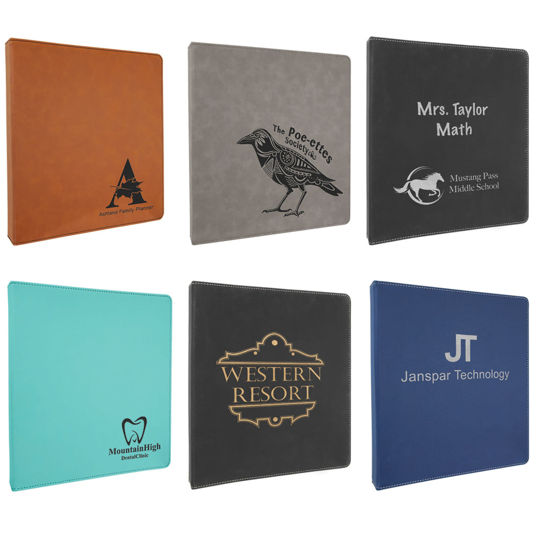 Personalized Leatherette 3 Ring Binder