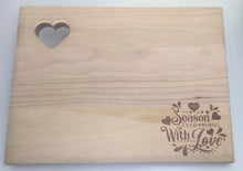 Load image into Gallery viewer, Wood Cutting Board with Heart Cutout
