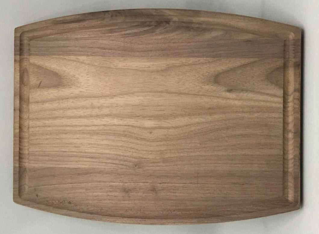 Arched Walnut Cutting Board with Juice Groove