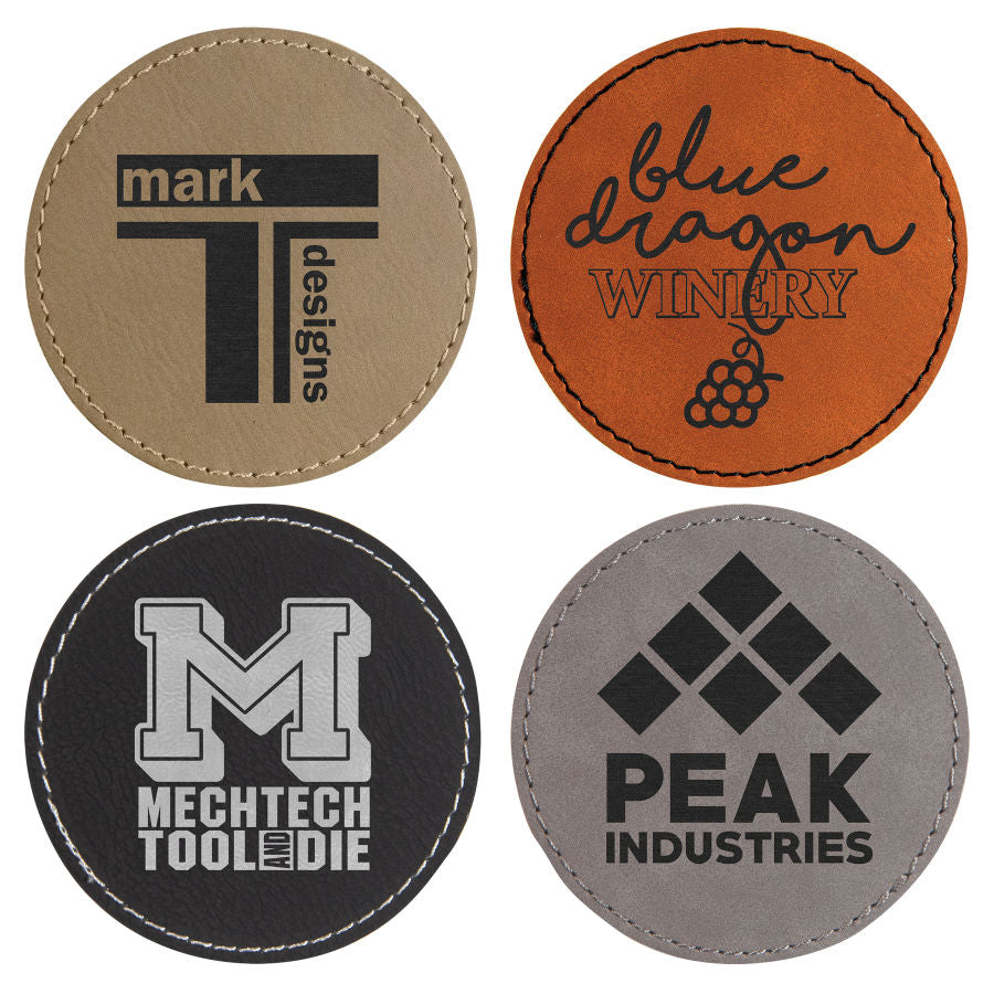 3 x 2 Rectangle Personalized Leatherette Patch with Adhesive